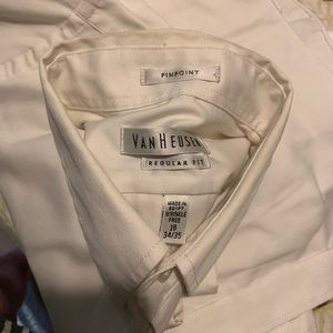 Long sleeve men’s white button up shirt